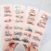 6Pcs/Set Djevojčice Zvjezdana mašna Kosa za kosu Princeza Cvijet Životinja Slatke ukosnice Pokrivala Tkanina ne šteti kosi Dječji dodaci za kosu