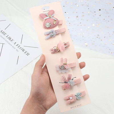 6Pcs/Set Djevojčice Zvjezdana mašna Kosa za kosu Princeza Cvijet Životinja Slatke ukosnice Pokrivala Tkanina ne šteti kosi Dječji dodaci za kosu