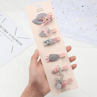 6Pcs/Set Djevojčice Zvjezdana mašna Kosa za kosu Princeza Cvijet Životinja Slatke ukosnice Pokrivala Tkanina ne šteti kosi Dječji dodaci za kosu