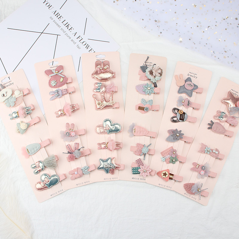 6Pcs/Set Djevojčice Zvjezdana mašna Kosa za kosu Princeza Cvijet Životinja Slatke ukosnice Pokrivala Tkanina ne šteti kosi Dječji dodaci za kosu