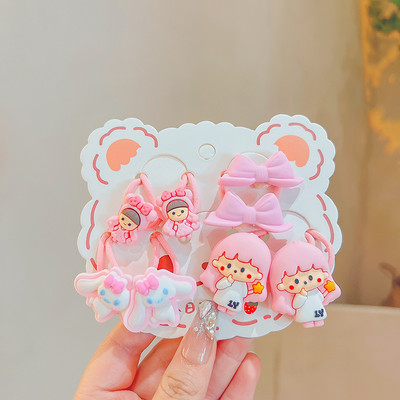 8 kom/set Dječje slatke crtane mašne s cvjetovima Elastične gumice za kosu Lijepe gumice za djevojčice Gumice za kosu Dječji dodaci za kosu