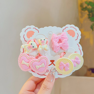 8 kom/set Dječje slatke crtane mašne s cvjetovima Elastične gumice za kosu Lijepe gumice za djevojčice Gumice za kosu Dječji dodaci za kosu