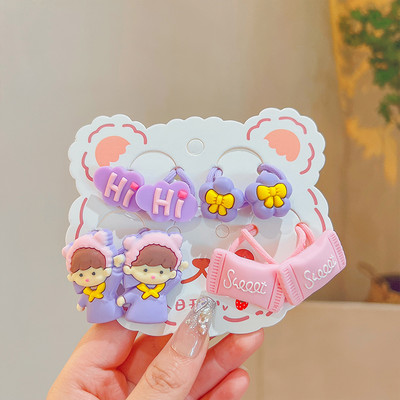 8 kom/set Dječje slatke crtane mašne s cvjetovima Elastične gumice za kosu Lijepe gumice za djevojčice Gumice za kosu Dječji dodaci za kosu