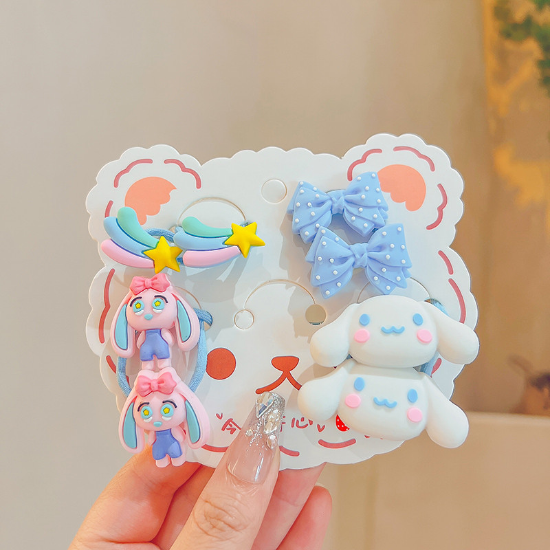 8 kom/set Dječje slatke crtane mašne s cvjetovima Elastične gumice za kosu Lijepe gumice za djevojčice Gumice za kosu Dječji dodaci za kosu