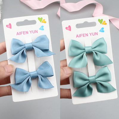 2/4 vnt. Princesės mielas boulingas plaukų segtukas Plaukų aksesuarai Mergaičių audinio plaukų segtukų galvos apdangalo rinkinys Kūdikių kirpčiukų segtukai Gimtadienio dovana