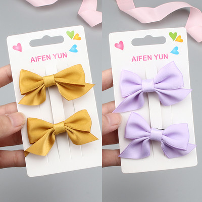 2/4 vnt. Princesės mielas boulingas plaukų segtukas Plaukų aksesuarai Mergaičių audinio plaukų segtukų galvos apdangalo rinkinys Kūdikių kirpčiukų segtukai Gimtadienio dovana