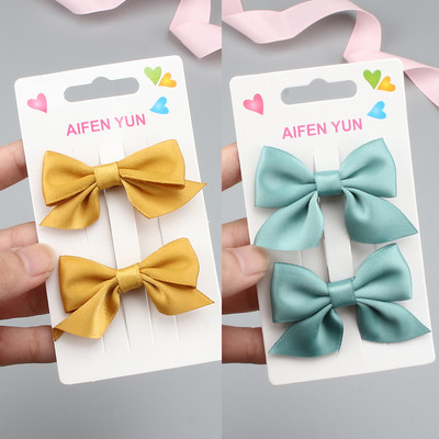 2/4 vnt. Princesės mielas boulingas plaukų segtukas Plaukų aksesuarai Mergaičių audinio plaukų segtukų galvos apdangalo rinkinys Kūdikių kirpčiukų segtukai Gimtadienio dovana