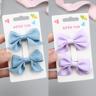 2/4 vnt. Princesės mielas boulingas plaukų segtukas Plaukų aksesuarai Mergaičių audinio plaukų segtukų galvos apdangalo rinkinys Kūdikių kirpčiukų segtukai Gimtadienio dovana