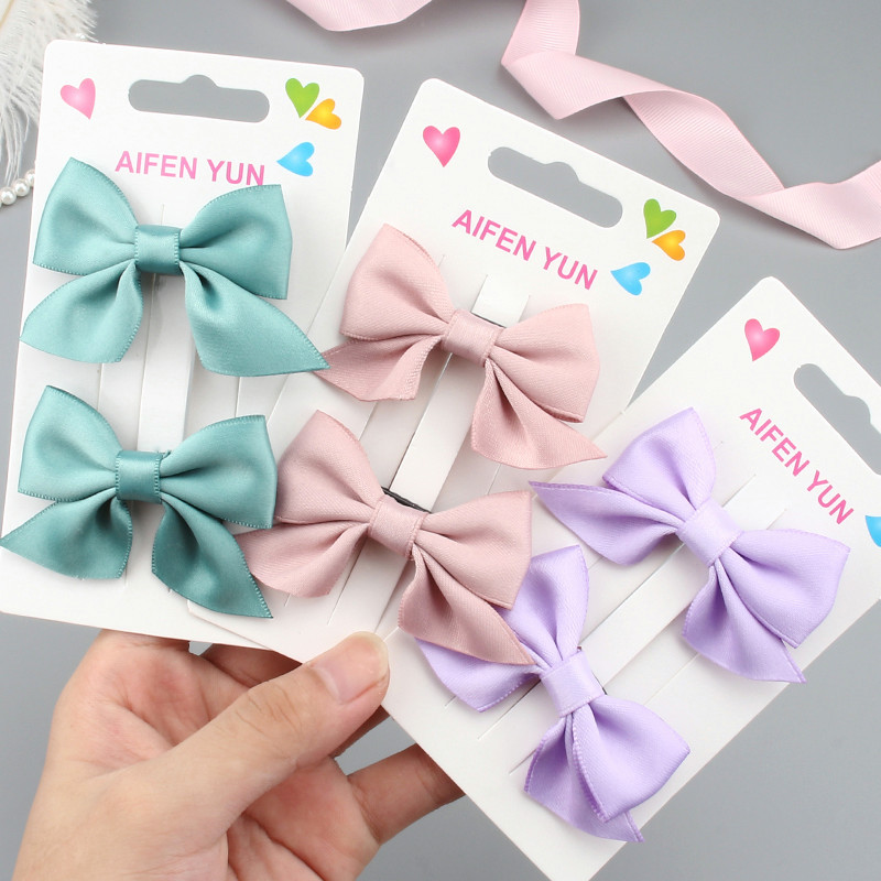 2/4 vnt. Princesės mielas boulingas plaukų segtukas Plaukų aksesuarai Mergaičių audinio plaukų segtukų galvos apdangalo rinkinys Kūdikių kirpčiukų segtukai Gimtadienio dovana