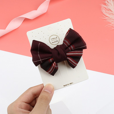 Noua prințesă breton clemă Accesorii pentru păr Fată cu fundă agrafă agrafă de păr Fashion Plaid Versiune coreeană Big Barrette Crăciun pentru cap cu ridicata