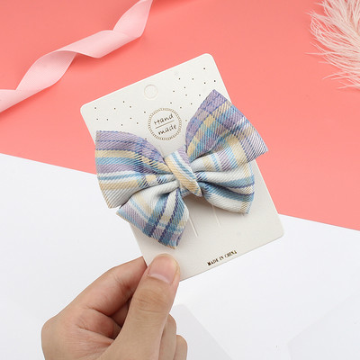 Noua prințesă breton clemă Accesorii pentru păr Fată cu fundă agrafă agrafă de păr Fashion Plaid Versiune coreeană Big Barrette Crăciun pentru cap cu ridicata