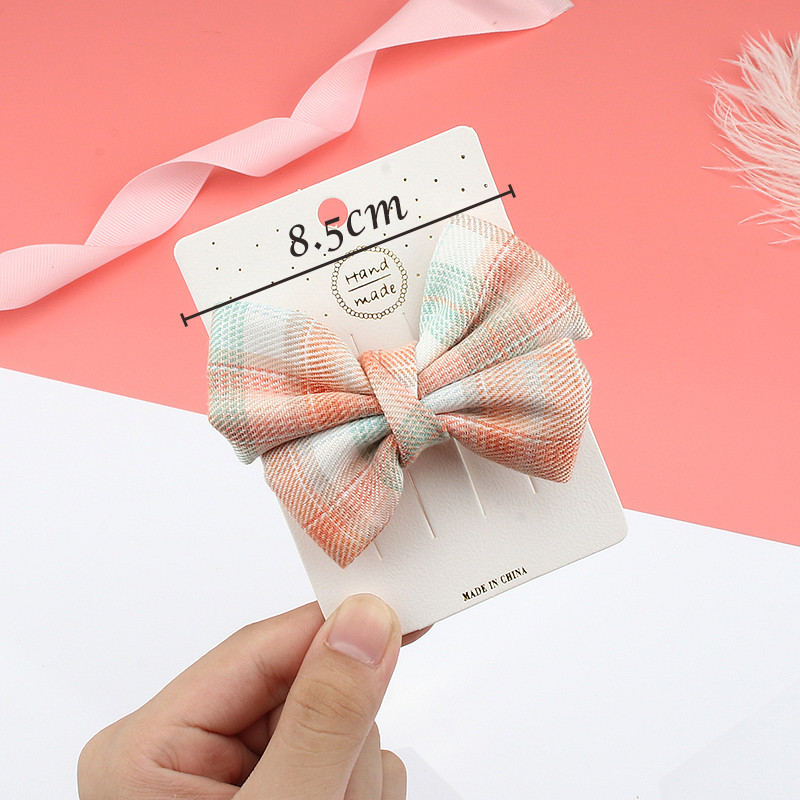 Noua prințesă breton clemă Accesorii pentru păr Fată cu fundă agrafă agrafă de păr Fashion Plaid Versiune coreeană Big Barrette Crăciun pentru cap cu ridicata