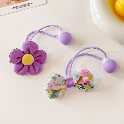2/4/5 buc/set copii drăguț cu flori benzi elastice pentru păr fete minunat desene animate scrunchies benzi cauciuc copii accesorii de păr