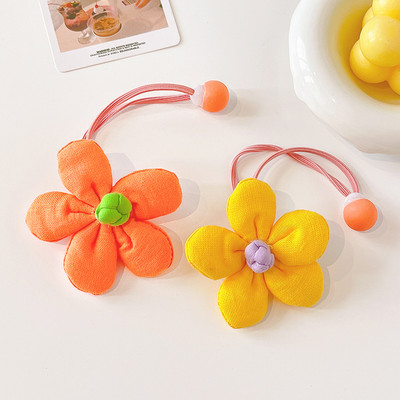 2/4/5 buc/set copii drăguț cu flori benzi elastice pentru păr fete minunat desene animate scrunchies benzi cauciuc copii accesorii de păr