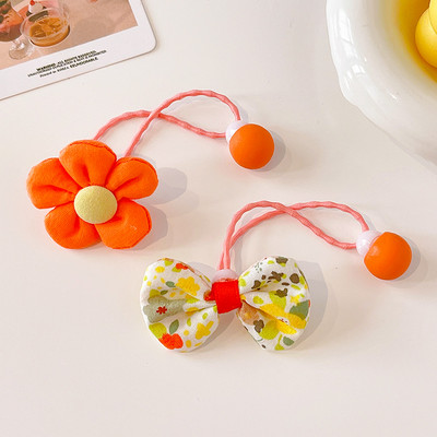 2/4/5 buc/set copii drăguț cu flori benzi elastice pentru păr fete minunat desene animate scrunchies benzi cauciuc copii accesorii de păr
