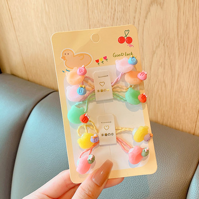 2/4/5 buc/set copii drăguț cu flori benzi elastice pentru păr fete minunat desene animate scrunchies benzi cauciuc copii accesorii de păr