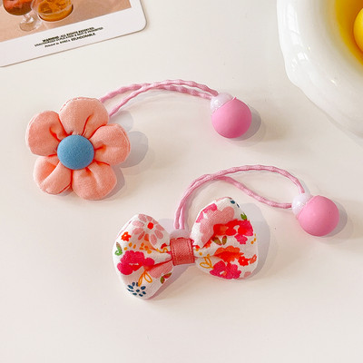 2/4/5 buc/set copii drăguț cu flori benzi elastice pentru păr fete minunat desene animate scrunchies benzi cauciuc copii accesorii de păr