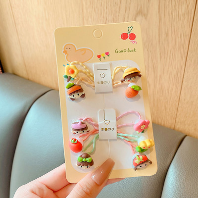 2/4/5 buc/set copii drăguț cu flori benzi elastice pentru păr fete minunat desene animate scrunchies benzi cauciuc copii accesorii de păr