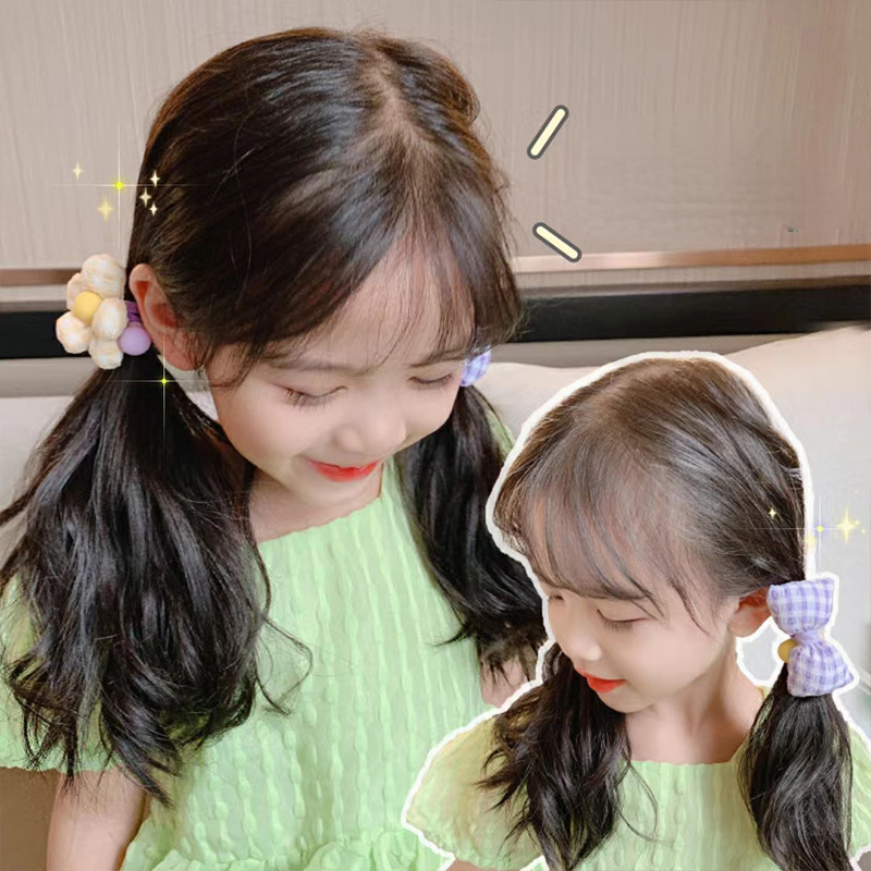 2/4/5 buc/set copii drăguț cu flori benzi elastice pentru păr fete minunat desene animate scrunchies benzi cauciuc copii accesorii de păr