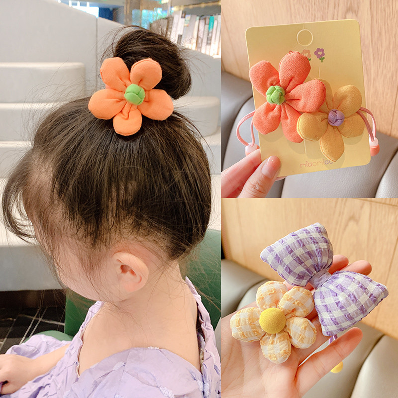 2/4/5 buc/set copii drăguț cu flori benzi elastice pentru păr fete minunat desene animate scrunchies benzi cauciuc copii accesorii de păr