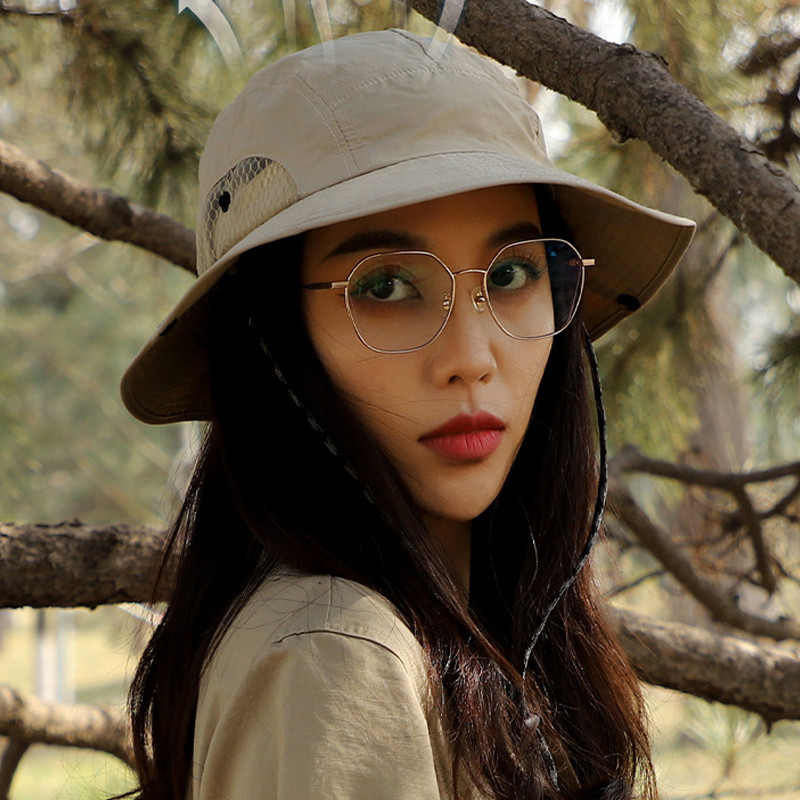 Pălărie de găleată de camuflaj de vară pentru femei, impermeabilă, uscare rapidă, în aer liber, anti-UV, pălărie de soare, ușoară, respirabilă, drumeții, pescuit, Panama