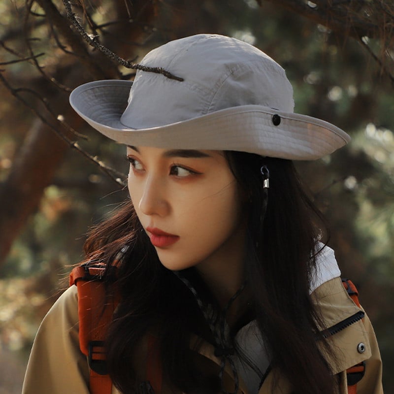 Pălărie de găleată de camuflaj de vară pentru femei, impermeabilă, uscare rapidă, în aer liber, anti-UV, pălărie de soare, ușoară, respirabilă, drumeții, pescuit, Panama