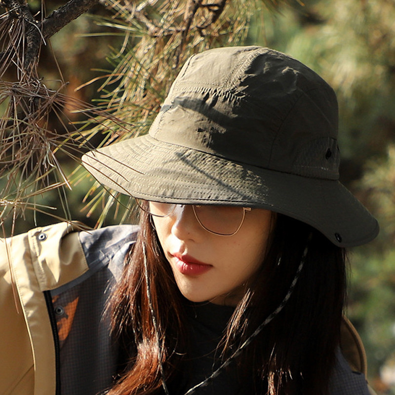 Pălărie de găleată de camuflaj de vară pentru femei, impermeabilă, uscare rapidă, în aer liber, anti-UV, pălărie de soare, ușoară, respirabilă, drumeții, pescuit, Panama