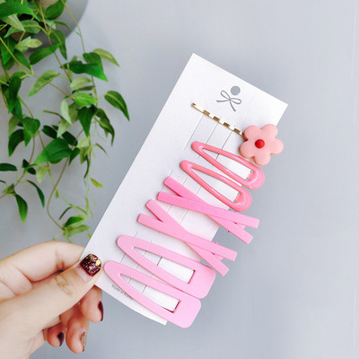 7db Női Hyuna Színes Virág Hajcsat Koreai Változat Lány BB Clip Egyszerű Word Hajtű Fejfedő Aranyos divatos hajkiegészítők