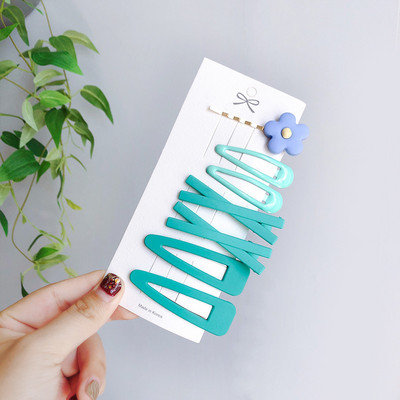 7db Női Hyuna Színes Virág Hajcsat Koreai Változat Lány BB Clip Egyszerű Word Hajtű Fejfedő Aranyos divatos hajkiegészítők