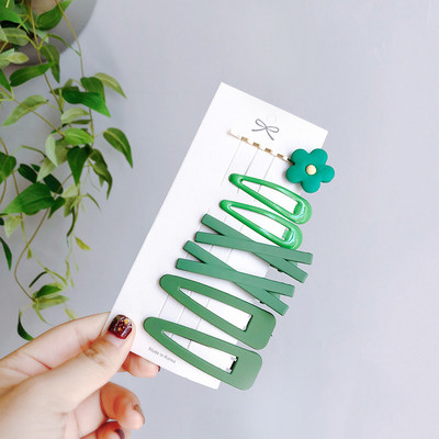 7db Női Hyuna Színes Virág Hajcsat Koreai Változat Lány BB Clip Egyszerű Word Hajtű Fejfedő Aranyos divatos hajkiegészítők