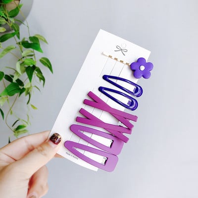 7db Női Hyuna Színes Virág Hajcsat Koreai Változat Lány BB Clip Egyszerű Word Hajtű Fejfedő Aranyos divatos hajkiegészítők