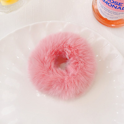 3/4 kom/komplet Gumice za nove djevojke slatke boje od umjetnog krzna Gumice s cvjetićima iz crtića Dječje mekane gumice za kosu Dječji dodaci za kosu