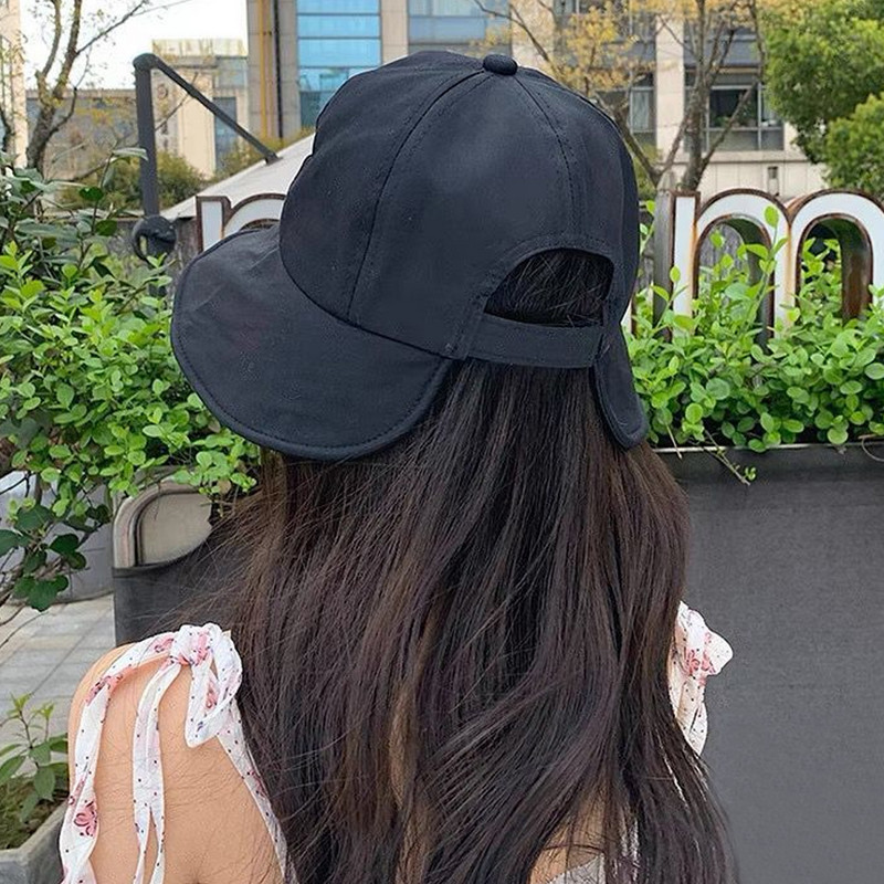 Ženski prozračni sklopivi poklon za vanjske sportove s UV zaštitom, prijenosni šešir širokog oboda, ležeran s rupom za konjski rep