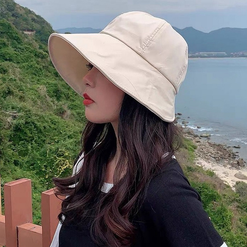 Ženski prozračni sklopivi poklon za vanjske sportove s UV zaštitom, prijenosni šešir širokog oboda, ležeran s rupom za konjski rep