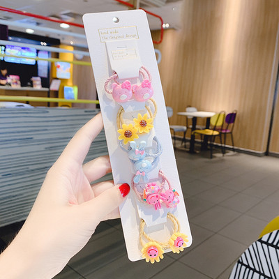 10vnt Mieli mergaičių plaukų aksesuarai nailoniniai kaklaraiščiai Elastinės plaukų juostelės vaikams arklio uodegos laikiklis Guminės juostos Vaikiškos galvos juostos guma plaukams