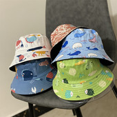 Divatos kétoldalas halász sapka, víz alatti állat cápa mintás férfi és női szabadtéri napozósapka