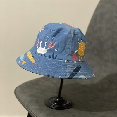 Divatos kétoldalas halász sapka, víz alatti állat cápa mintás férfi és női szabadtéri napozósapka