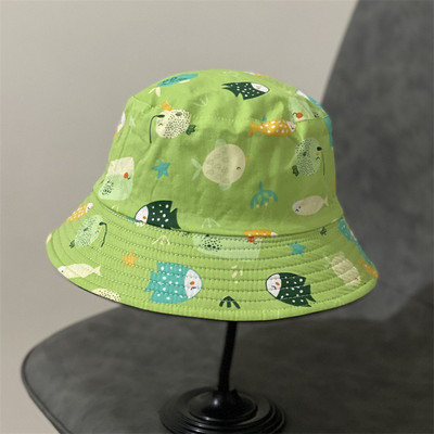 Divatos kétoldalas halász sapka, víz alatti állat cápa mintás férfi és női szabadtéri napozósapka