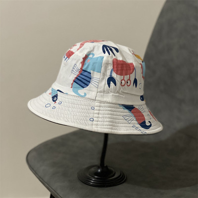 Divatos kétoldalas halász sapka, víz alatti állat cápa mintás férfi és női szabadtéri napozósapka