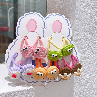 10 buc pentru fete, desene animate, flori, urs, litere, stil iepure, benzi elastice de păr pentru copii, copii, frânghii de cauciuc, accesorii pentru păr pentru copii