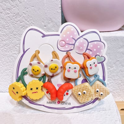 10 buc pentru fete, desene animate, flori, urs, litere, stil iepure, benzi elastice de păr pentru copii, copii, frânghii de cauciuc, accesorii pentru păr pentru copii