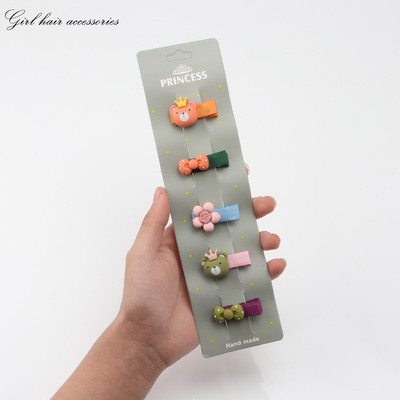 5kom/komplet dječje kopče za kosu slatka crtana životinja mašna cvjetni ukras djevojka ljupke ukosnice od tkanine kopča za kosu dodaci za kosu