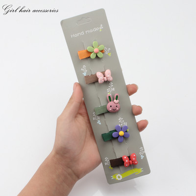 5kom/komplet dječje kopče za kosu slatka crtana životinja mašna cvjetni ukras djevojka ljupke ukosnice od tkanine kopča za kosu dodaci za kosu