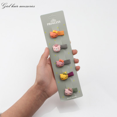 5kom/komplet dječje kopče za kosu slatka crtana životinja mašna cvjetni ukras djevojka ljupke ukosnice od tkanine kopča za kosu dodaci za kosu