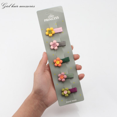 5kom/komplet dječje kopče za kosu slatka crtana životinja mašna cvjetni ukras djevojka ljupke ukosnice od tkanine kopča za kosu dodaci za kosu