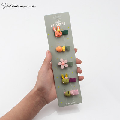 5kom/komplet dječje kopče za kosu slatka crtana životinja mašna cvjetni ukras djevojka ljupke ukosnice od tkanine kopča za kosu dodaci za kosu