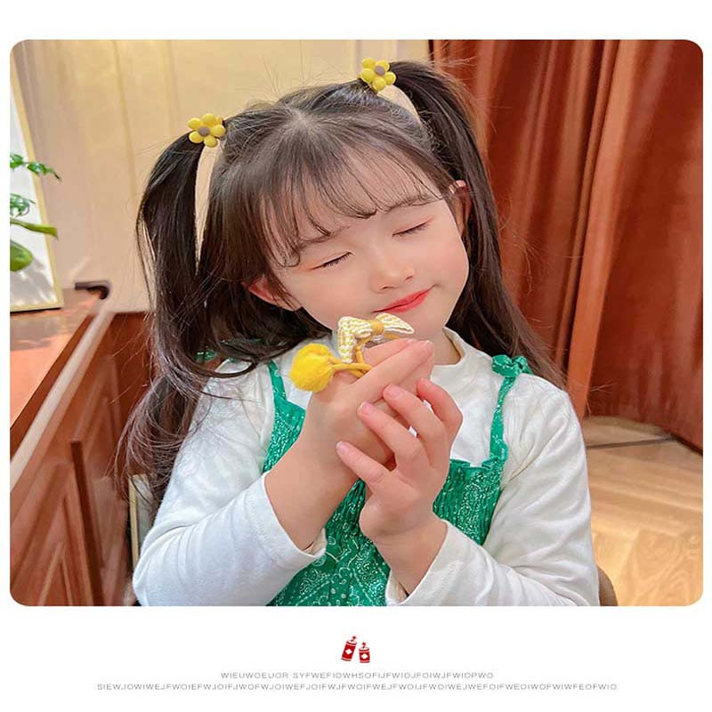 ncmama Ελαστικές κορδέλες μαλλιών Hair Ties εμπριμέ Φιόγκοι Μασίφ Scrunchies Headwear για κορίτσια Αξεσουάρ μαλλιών για παιδιά Παιδικά 3,2cm 10τμχ