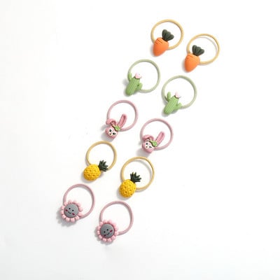 10 bucăți/set fete drăguț din desene animate benzi de cauciuc cu animale benzi de păr elastice pentru copii benzi de păr minunate frânghie de păr la modă accesorii de păr