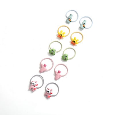 10 bucăți/set fete drăguț din desene animate benzi de cauciuc cu animale benzi de păr elastice pentru copii benzi de păr minunate frânghie de păr la modă accesorii de păr