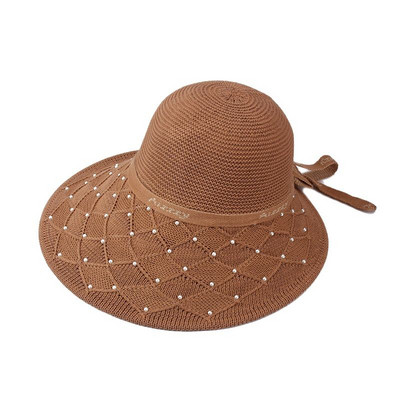 K355-slamnati šešir s cvijetom Ženski šešir za plažu s velikim obodom, svestrani suncobran, šešir za zaštitu od sunca, ljetni sklopivi ženski šešir za sunčanje